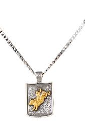 Twister Bull Rider Tag Necklace