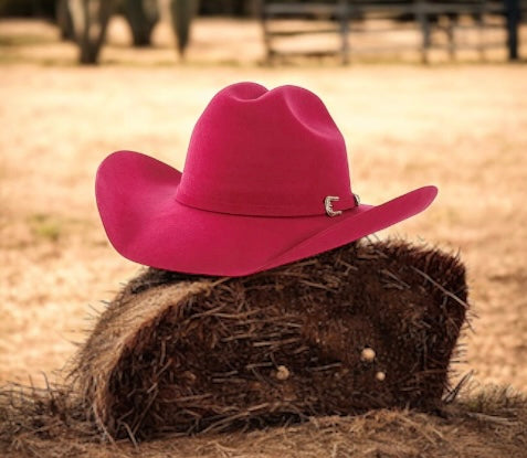 American Hat Makers Cattleman Felt- Pink