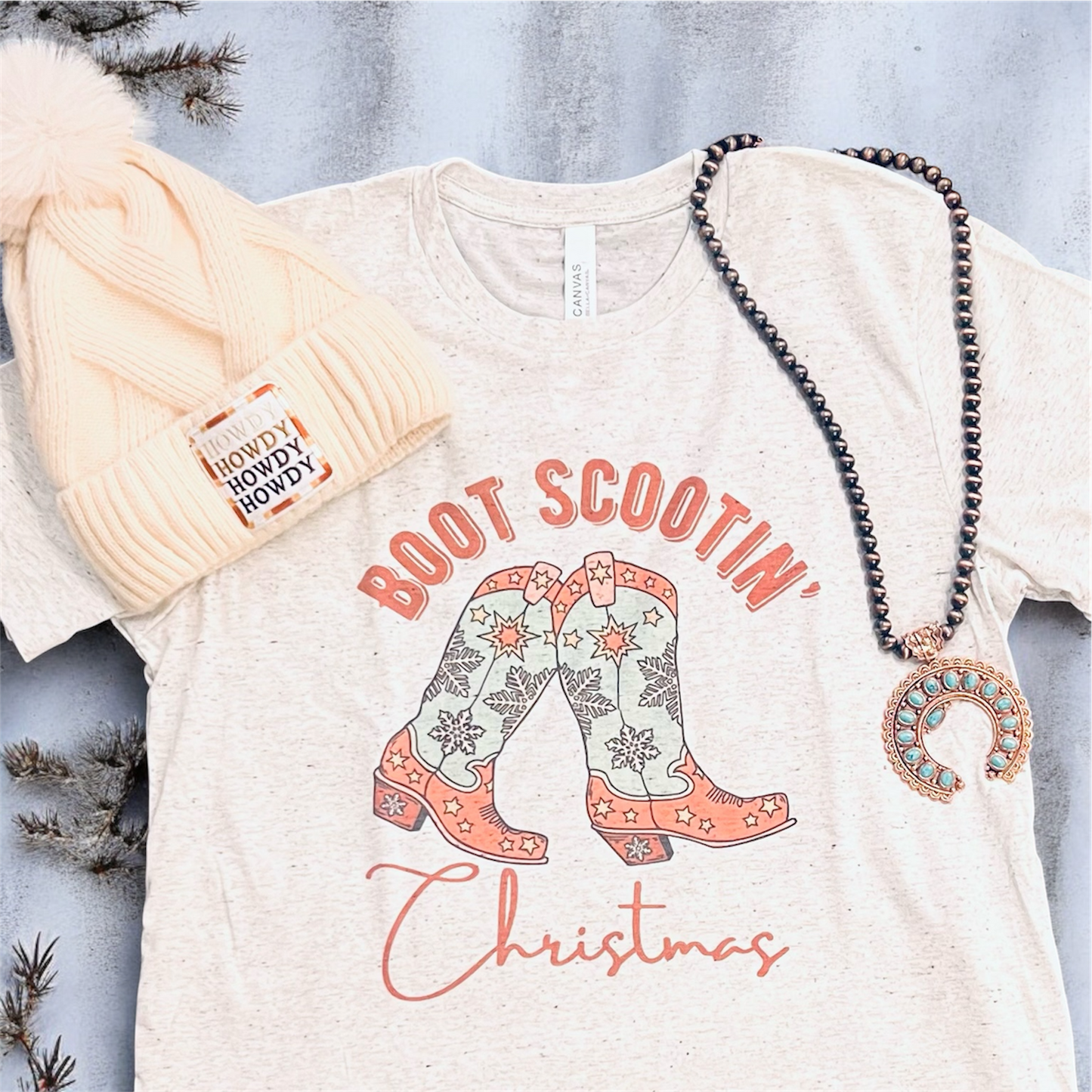 Boot Scootin Christmas tee