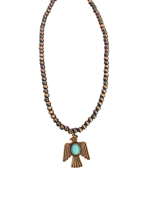 Turquoise Thunderbird Necklace