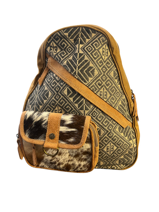 Upcycled Cowhide Leather Backpack