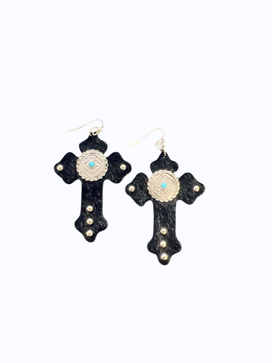 Western Cross Earrings