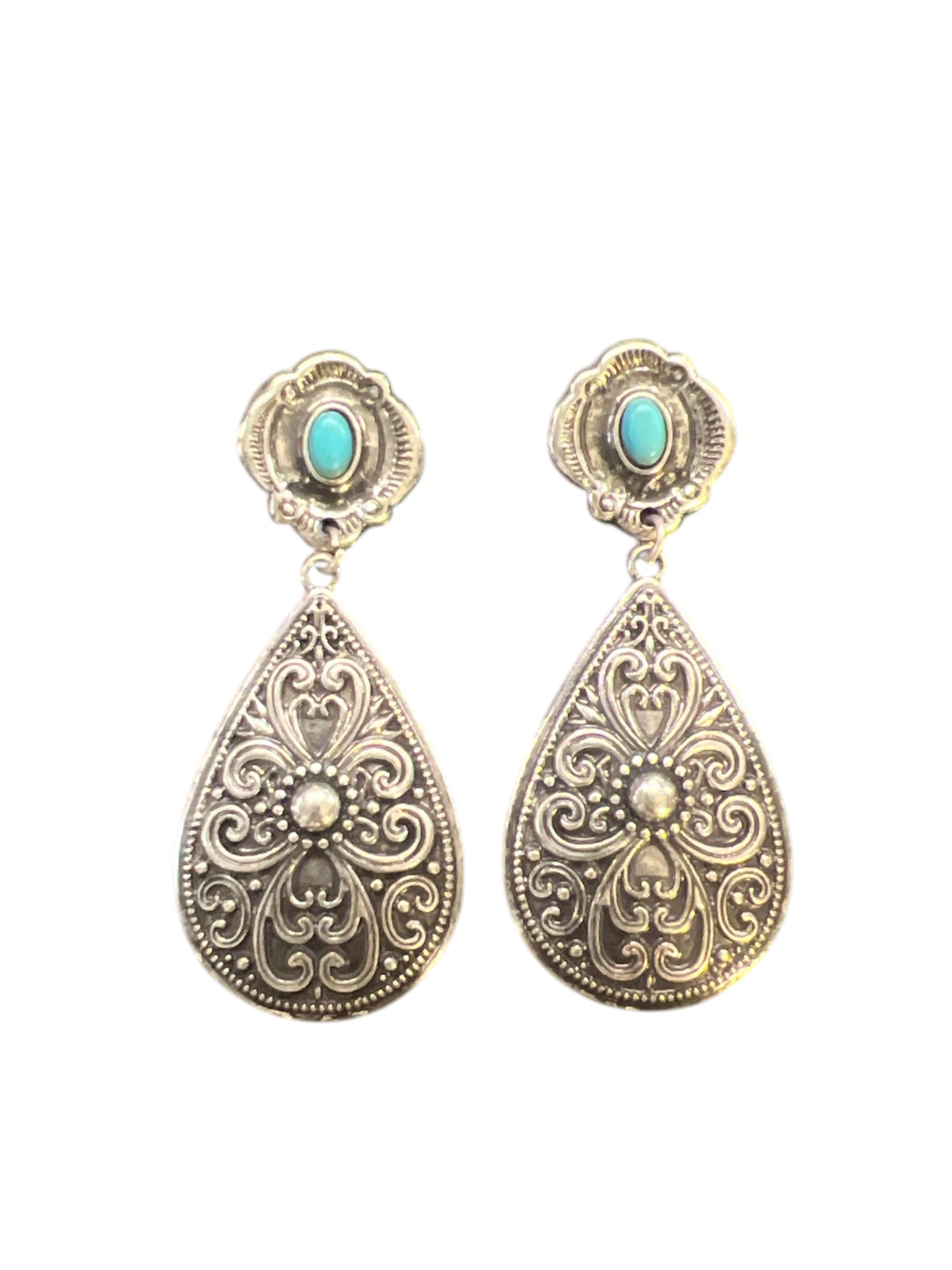 Teardrop Concho Earrings