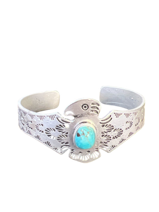 Thunderbird Silver & Turquoise cuff