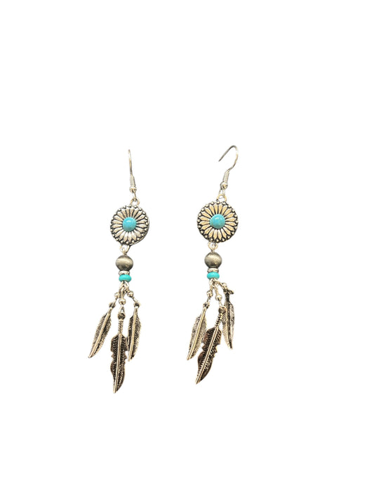 Daisy feathered earrings