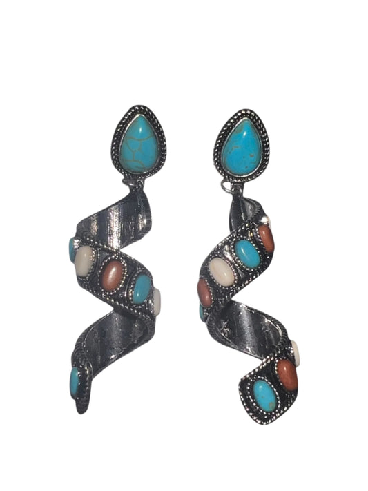 Turquoise Twist Earrings