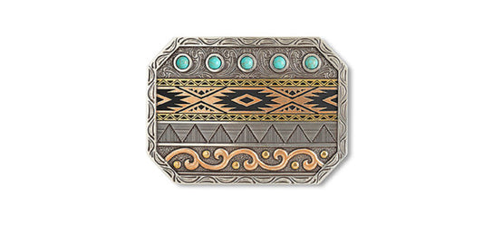 Ariat rectangle Aztec buckle