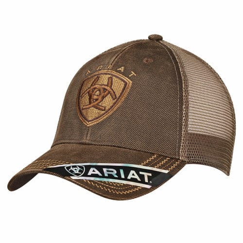 Ariat Brown Oilskin Mesh Cap