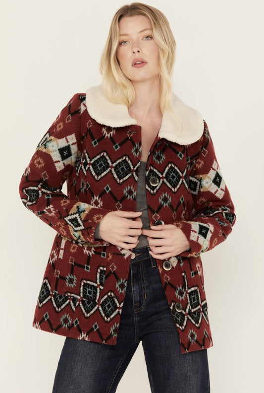 Aztec Wool Coat