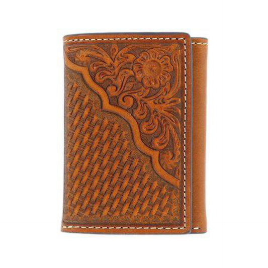 Nocona Belt N5446608 Pro Tri-fold Floral Corner Wallet