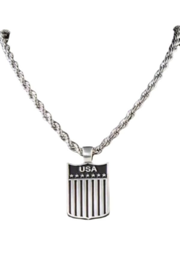 Twister USA Tag Necklace