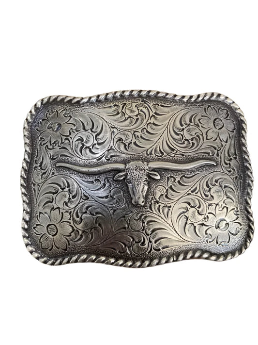 Nocona Antiqued Steer Head Belt Buckle